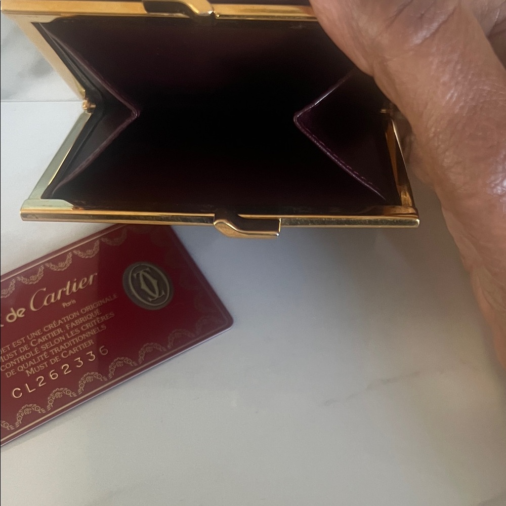 Cartier Rich Brown Leather Wallet with Gold Accents - Picture 5 of 8